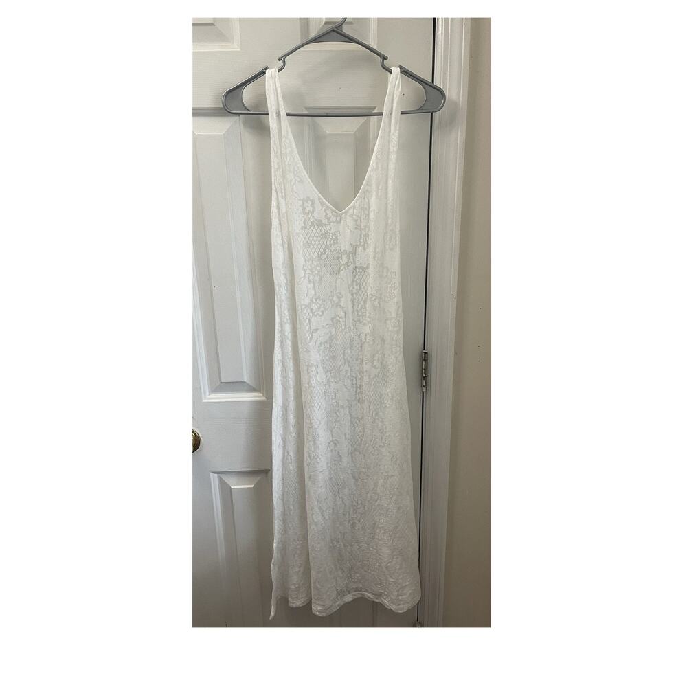 Savage X Fenty Floral Burnout Sleep Maxi Dress Hazy White Size Large